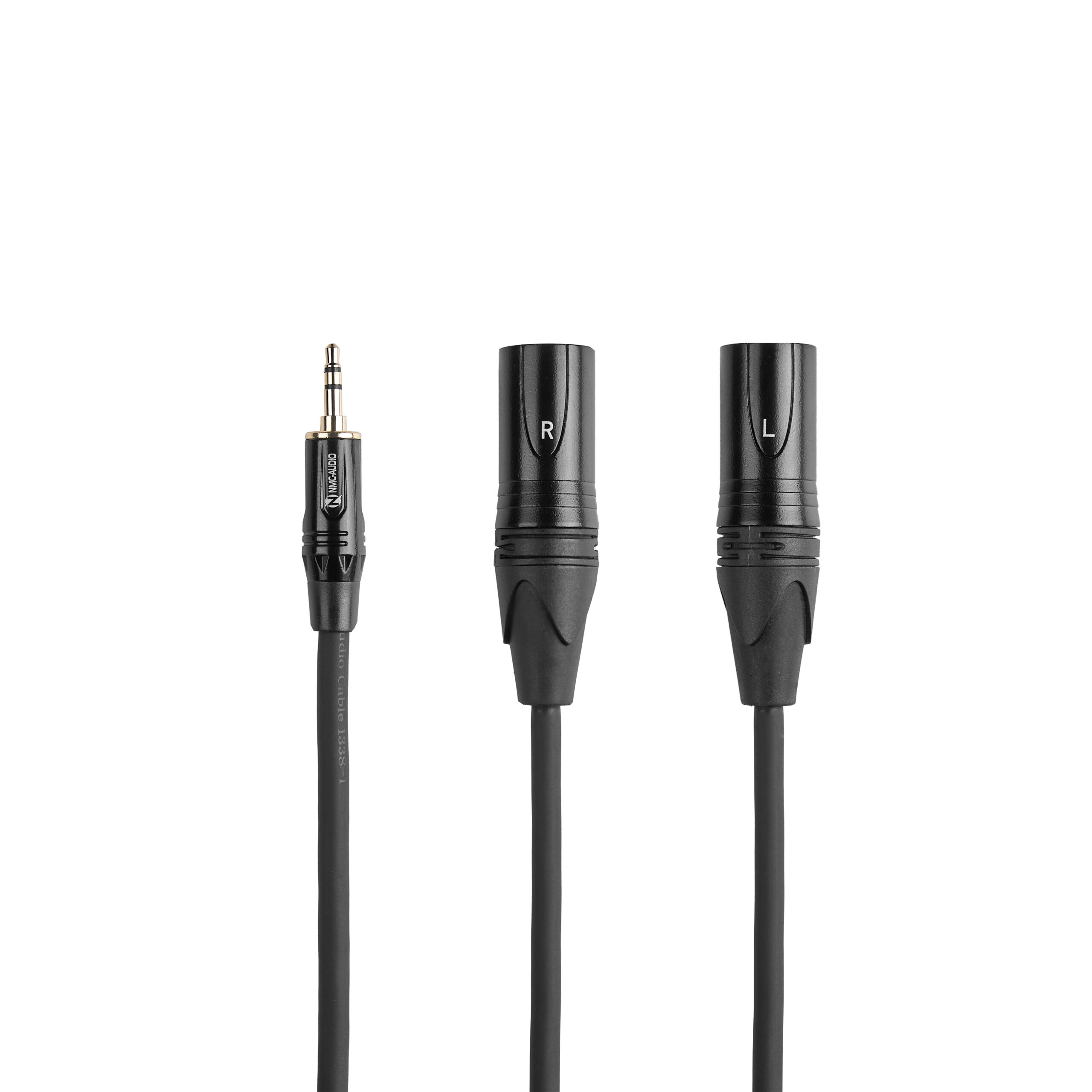 Dây Cáp Âm Thanh NMC-AUDIO NMC-C266 (1 đầu 3.5mm stereo đực ra 2 đầu XLR đực)